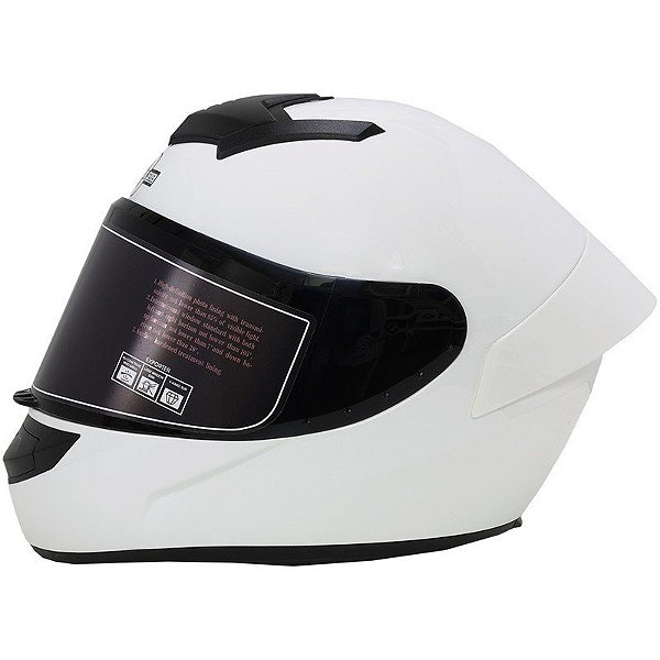 Capacete para Moto Cool Seven Helmets C3 - Tamanho XL (61-62) Branco Brilhante