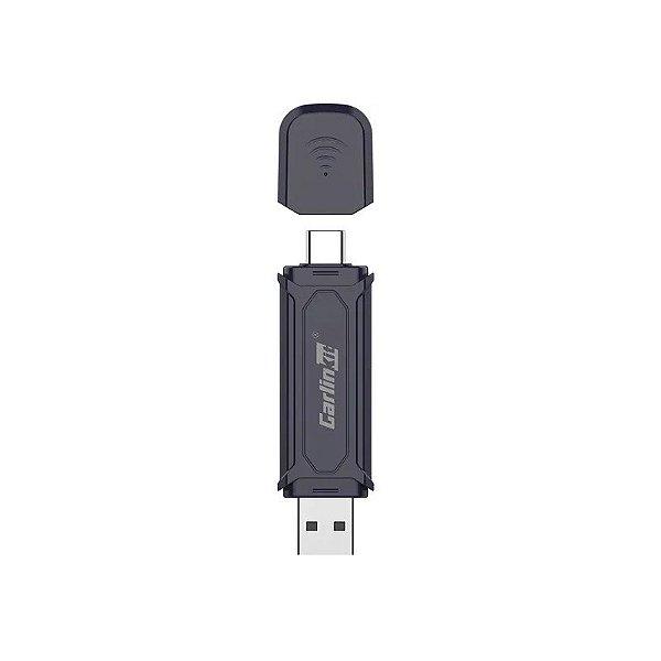 Adaptador Sem Fio Carlinkit MINI5 Pro Carplay/Android Auto USB-A/USB-C - Preto