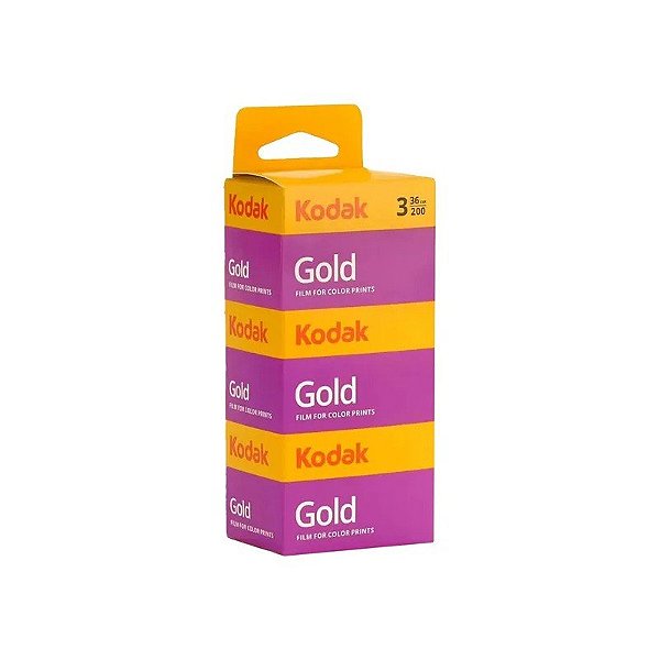 Filme Kodak Gold 200 para Impressões Coloridas Cat 188 0806 - para Câmera Kodak - 3 Unidades