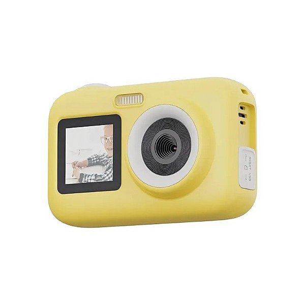 Câmera Infantil Sjcam Funcam+ 1080P HD Tela Dupla - Amarelo