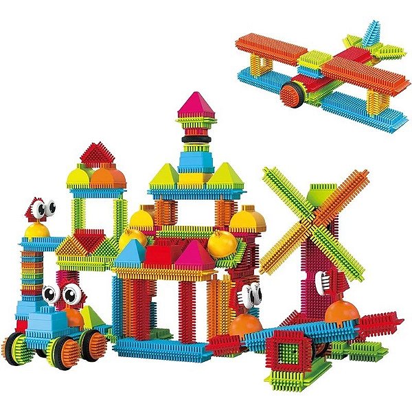 Jogo de Blocos de Montar Ouriço Picasso Tiles - PTB112 (112 peças)