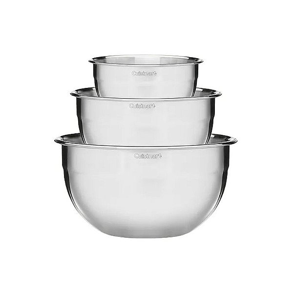 Tigela Cuisinart CTG-00-SMBSB de Aço Inoxidável 3 Peças