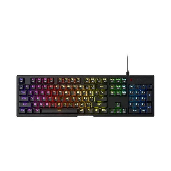 Teclado Gamer Redragon Argo Mecânico K670-RGB Preto (Inglês com Fio) Switch Vermelho