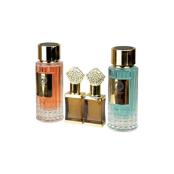 Kit Perfume Thoq Al Hawamer Eclat de Luxe 4 em 1 Eau de Parfum Unissex 100ml + 100ml + 5ml + 5ml