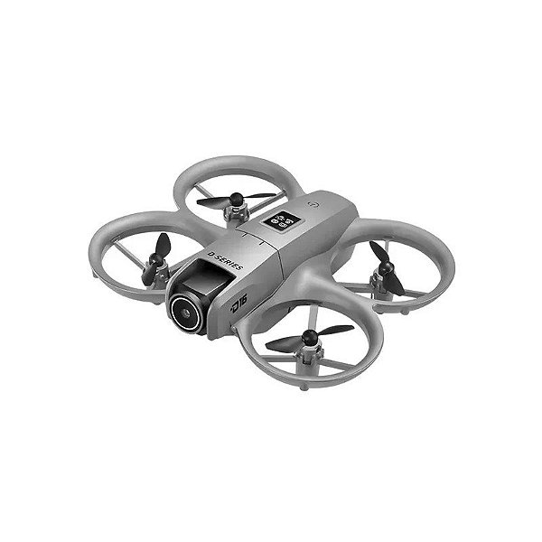 Drone Hetzer D16 Mini 180º/200M/2 Baterias - Cinza