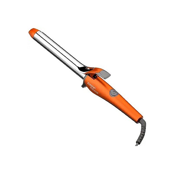 Modelador de Cabelo Taiff Vulcan MODV22 de 25 MM 220 °C Bivolt - Laranja/Prata