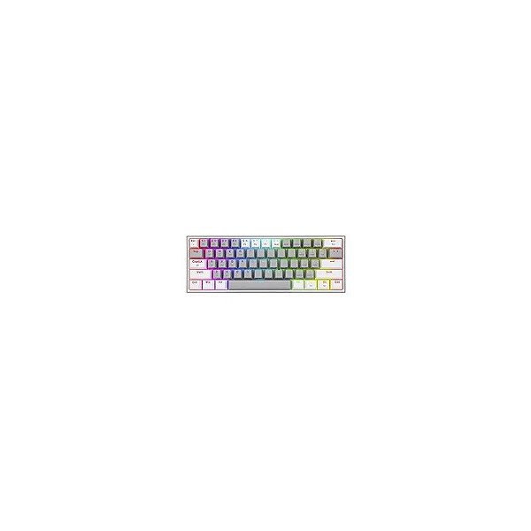 Teclado Gamer Redragon K616-RGB Fizz Pro BT USB / Wireless / RGB / Inglês - Cinza / Branco