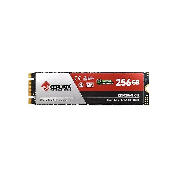 SSD M.2 SATA de 256GB Keepdata KDM256G-J12 - Preta