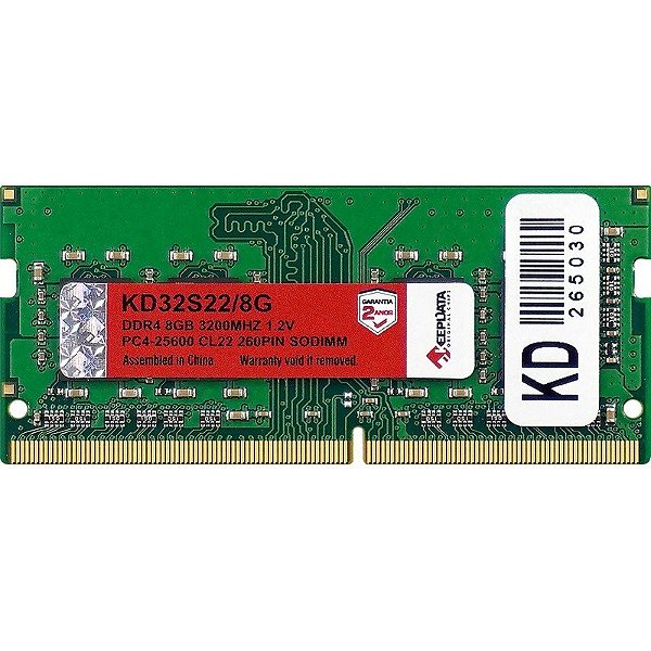Memória para Notebook Keepdata 8 GB 3200MHz DDR4 KD32S22/8G