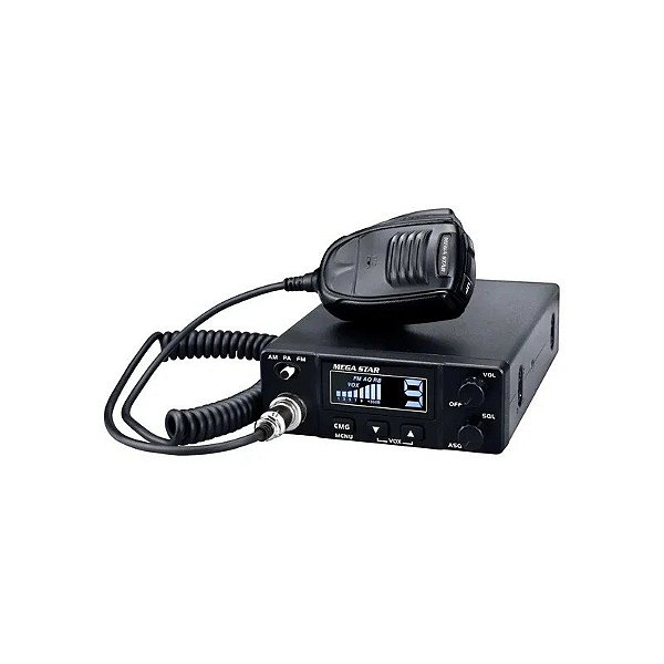 Rádio Comunicador Mega Star MG57 - Preto