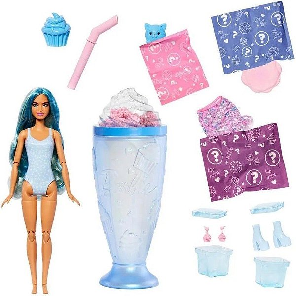 Barbie Moda Sweet Swirl e Mascota Pop Reveal Boneca 56gr Mattel - JFY00-JFY61