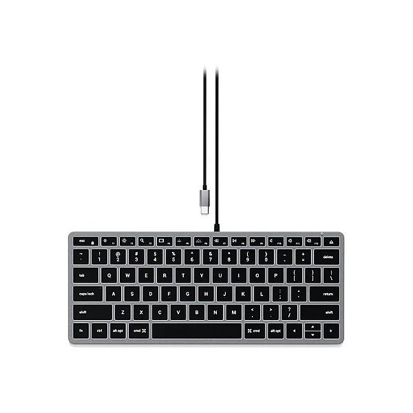 Teclado Satechi ST-UCSW1M W1 Retroiluminado para Mac USB-C - Cinza Espacial