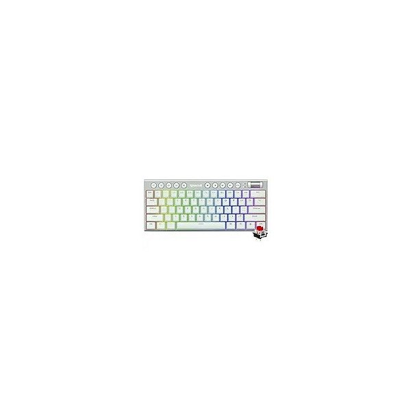 Teclado Gamer Mecânico Redragon K632W-RGB Horus Mini USB / RGB / Vermelho / Inglês - Branco