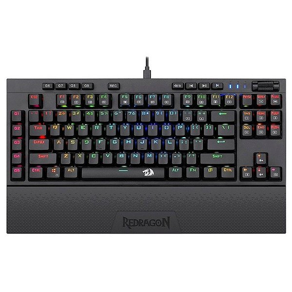 Teclado Gamer Redragon K588RGB BroadsWord USB Preto (Inglês - com Cabo)