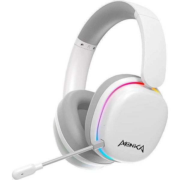Fone de Ouvido Gamer Monka HG9070W RGB - Branco