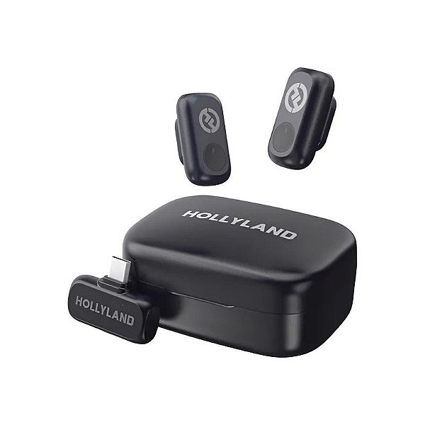 Microfone Sem Fio Hollyland Lark A1 Duo USB-C - Cinza Espacial