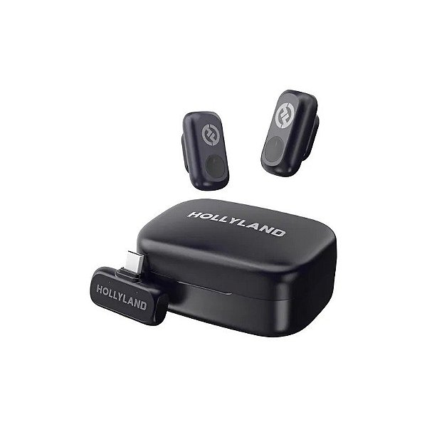 Microfone Sem Fio Hollyland Lark A1 - USB-C - Recarregável - Preto