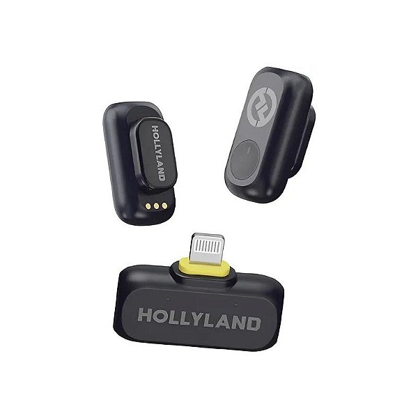 Microfone Sem Fio Hollyland Lark A1 Mini Duo Lightning Sem Fio - Cinza Espacial