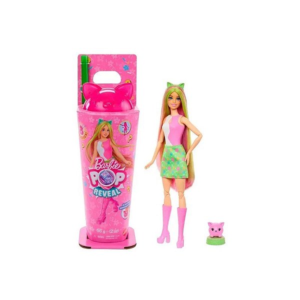 Boneca Barbie Pop Reveal Animal Party 1 Peça Sortida