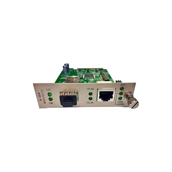 Placa de Conversão de Mídia Gerenciável Fast Ethernet Gigabit AA-SFP24-TX-C