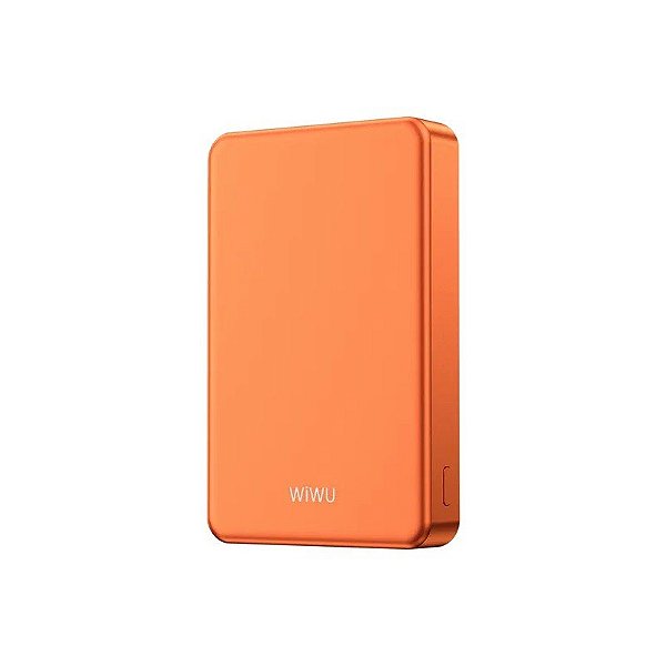 Carregador Portátil Magnético Ultrafino Wiwu P15-1 de 10000 Mah - Laranja