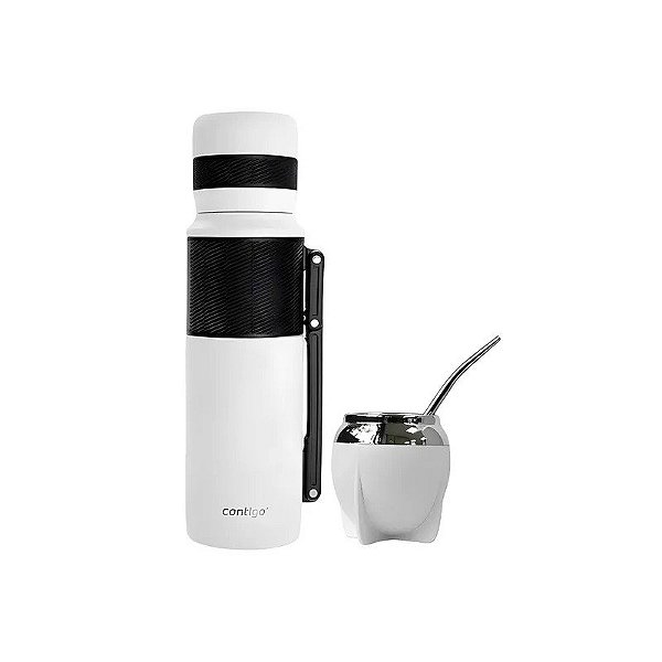 Kit Térmico Contigo - Branco 1.18L + Cuia + Bomba