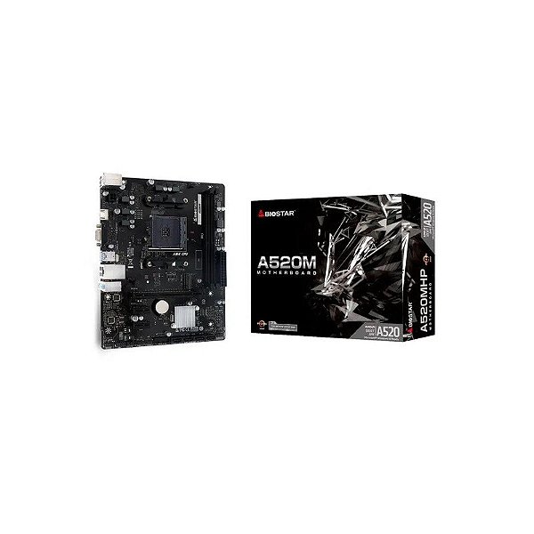 Placa-Mãe Biostar A520MHP 2XDDR4 Soquete AM4 Chipset A520 Micro ATX