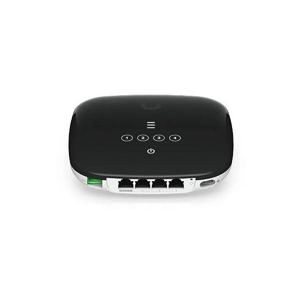 Roteador UFiber WiFi6 ONT GPON AC UF-WIFI6-BR com 4 portas Gigabit RJ45 e conector APC