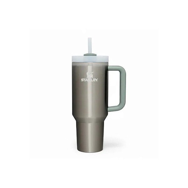 Copo Térmico Stanley Flowstate Quencher H2.0 Tumbler 887ML - Prata (com Canudo)