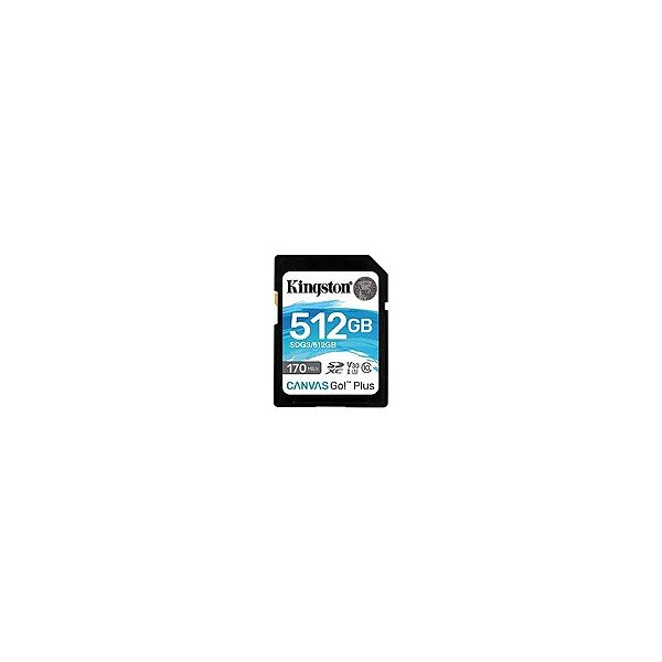 Cartão de Memória SD Kingston Canvas Go Plus U3 V30 512GB