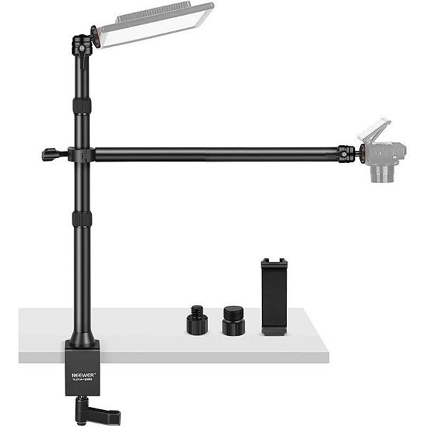 Suporte Neewer para Mesa com Braço Auxiliar de Fixação TL253A - Preto
