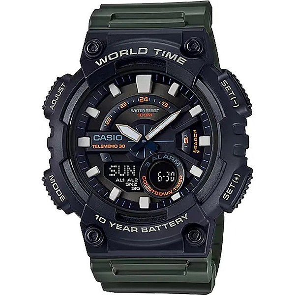 Relógio Casio AEQ-110W-3AVDF Masculino - Analógico/Digital