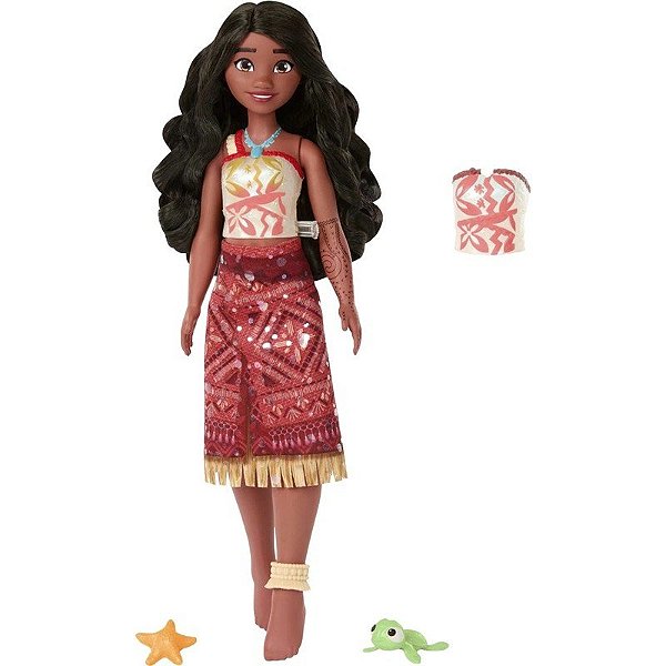 Boneca Moana Swimming Tautai Disney Mattel - JFF08