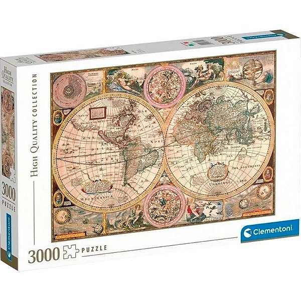 Quebra-cabeça Clementoni High Old Map - 33531 (3000 peças)