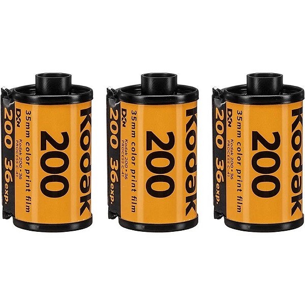Filme Negativo Kodak Gold 200 de 35 mm 36 Exposições - (3 unidades)