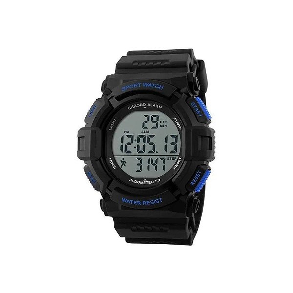Relógio Masculino Digital Hummer Borracha Preta WH2-224015