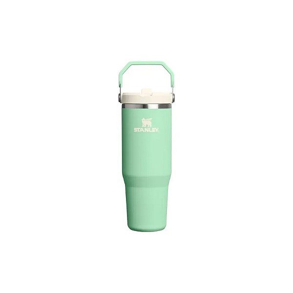 Copo Térmico Stanley The Iceflow Flip Straw Tumble 10 com Tampa - 887 ml - com Bico - Pistache