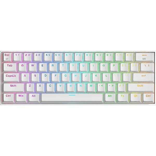 Teclado Gamer Redragon Draconic Pro K530W-RGB-PRO - Branco (Inglês com Cabo)