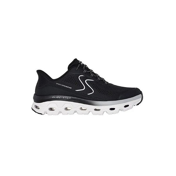 Calçado Feminino Skechers Glidestep Preto com Sola Branca 10