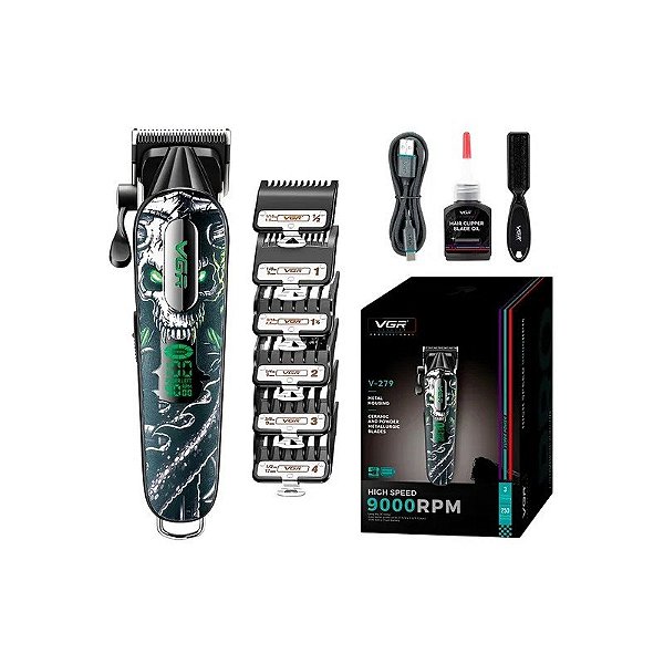 Cortador de Cabelo VGR V-279 Recarregável - Verde