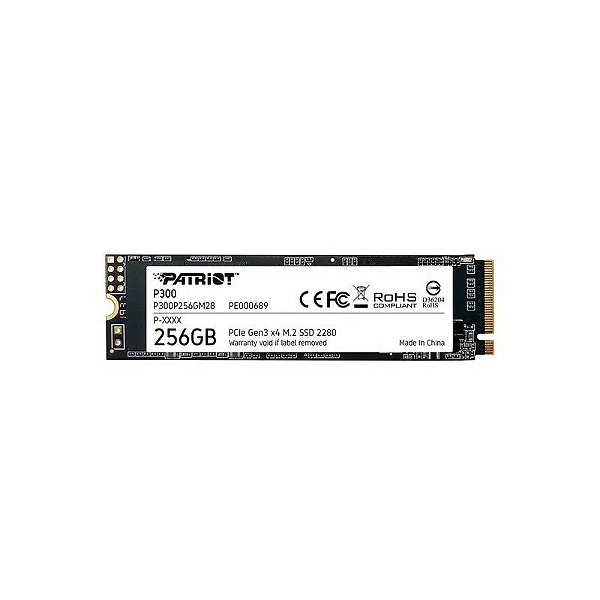 SSD M.2 Patriot P300 256GB Nvme PCI-Exp Gen3x4 - P300P256GM28