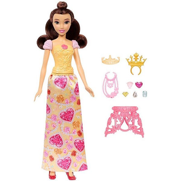 Boneca Belle Disney Princess Jewel Reveal Mattel - JHL51