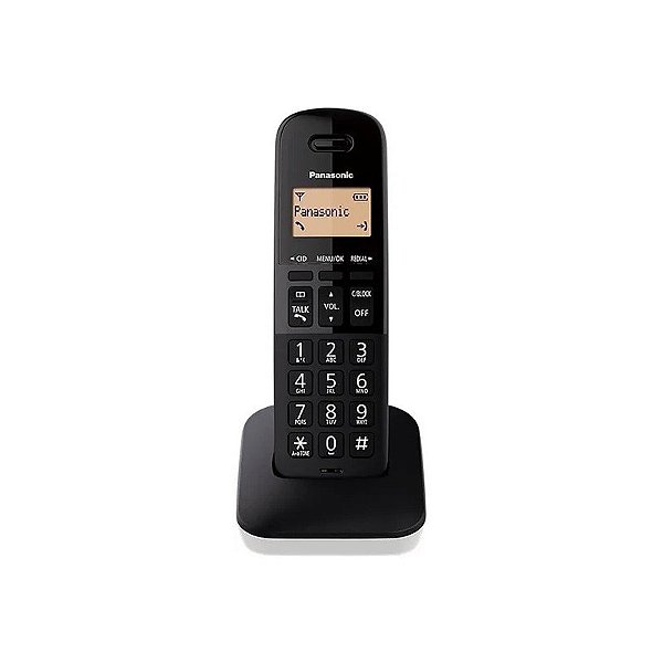 Telefone Sem Fio Panasonic KX-TGB310LAW 2 Unidades - Preto/Branco