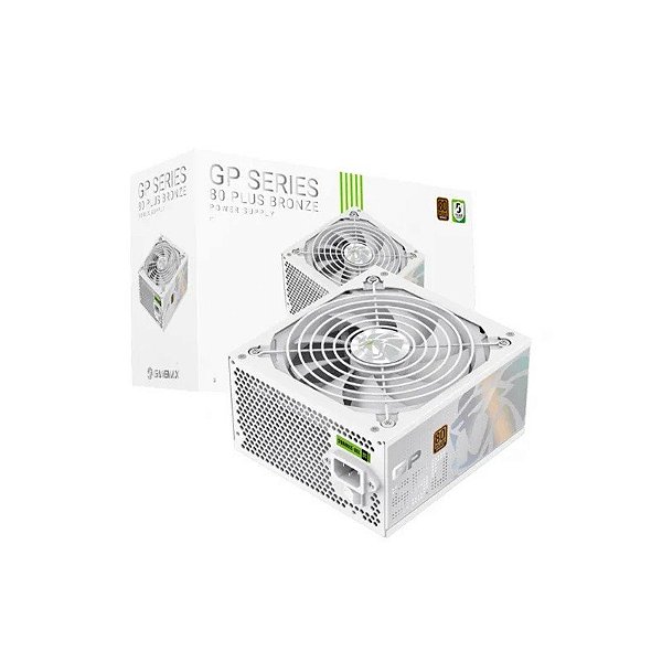 Fonte 550W Gamemax GP Series 80+Bronze F-Mod sem Cabo Bivolt Branco