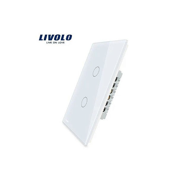 Interruptor Touch Screen 2 Botões Branco VL-C502S