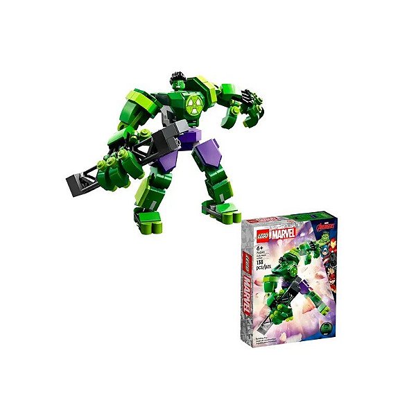 Kit Lego Marvel Armadura Mecânica do Hulk 138 Peças