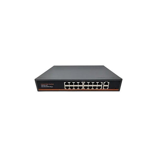 Switch Gerenciável 16 Portas PoE 250W 10/100/1000Mbps 16 PoE + 2 Portas GE RJ45 G1620GB