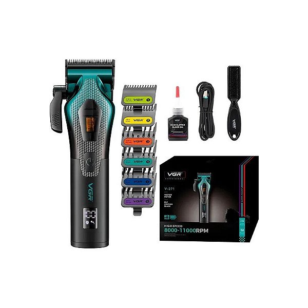 Cortador de Cabelo VGR V-271 Recarregável - Verde