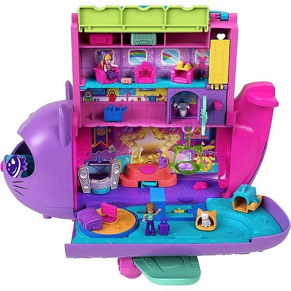 Polly Pocket Aerovias Gato Mattel - HWP19