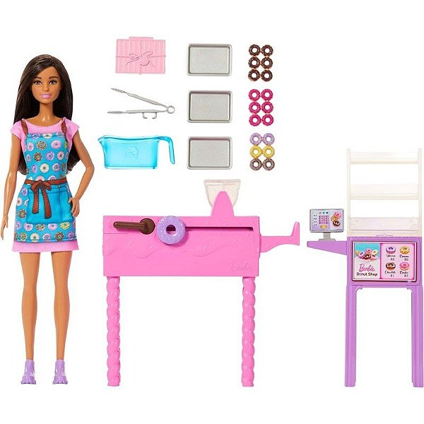 Boneca Barbie Careers Carrinho de Donuts Mattel - JKB50